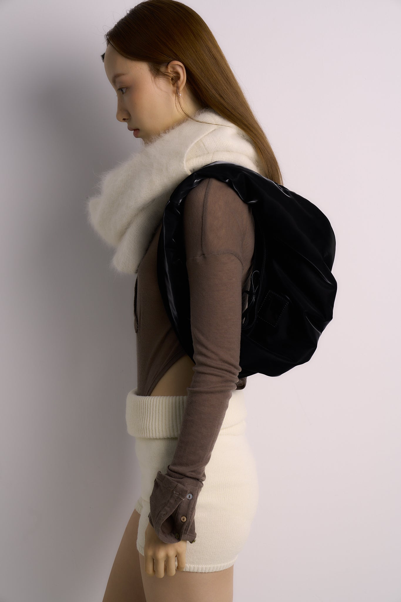 (ブラックベルベット)バレエリング ホーボー-TENERA ベルベットコレクション