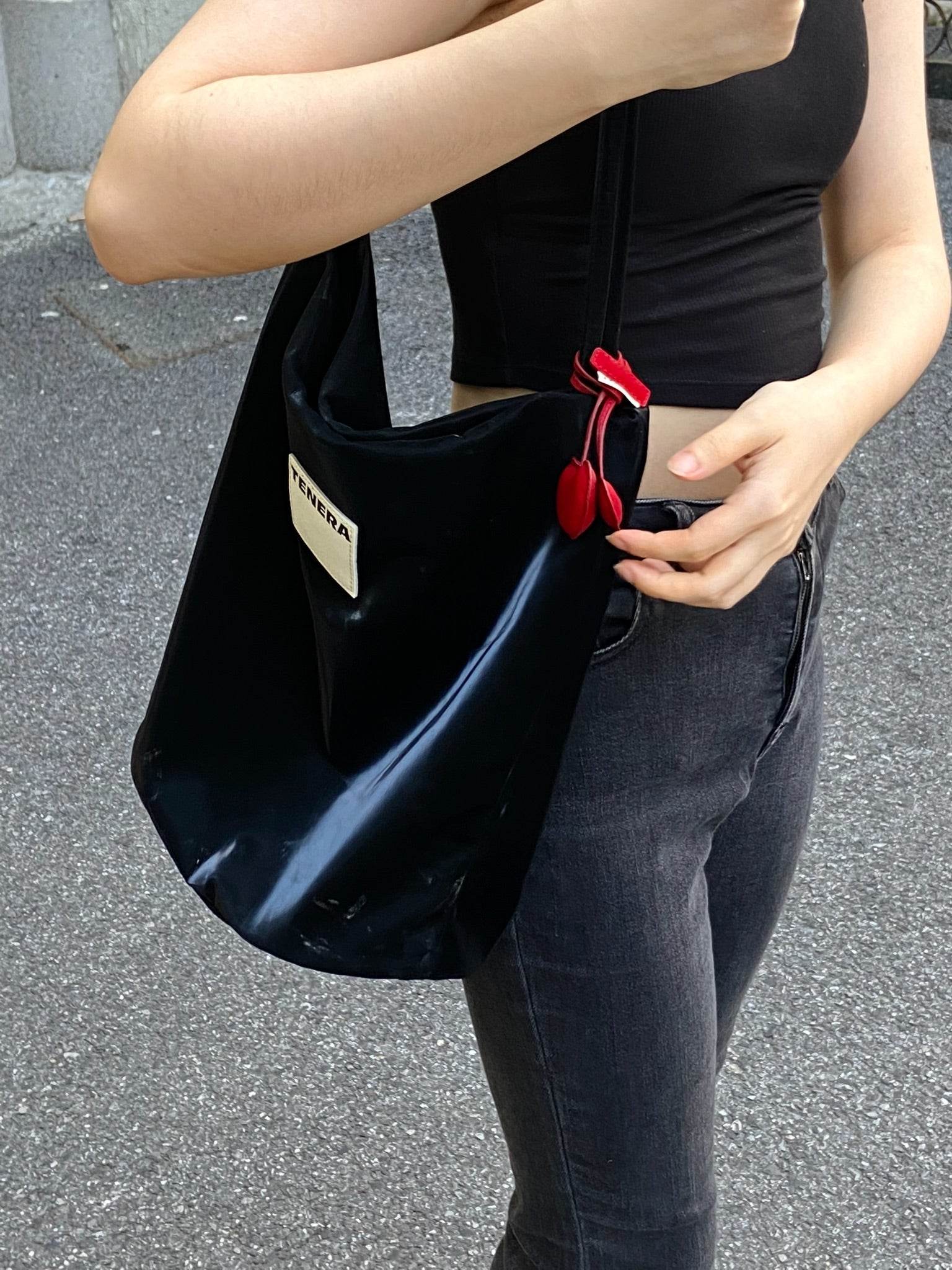 (Black Velvet)Large Bucket Bag-TENERA Velvet Collection - TENERA