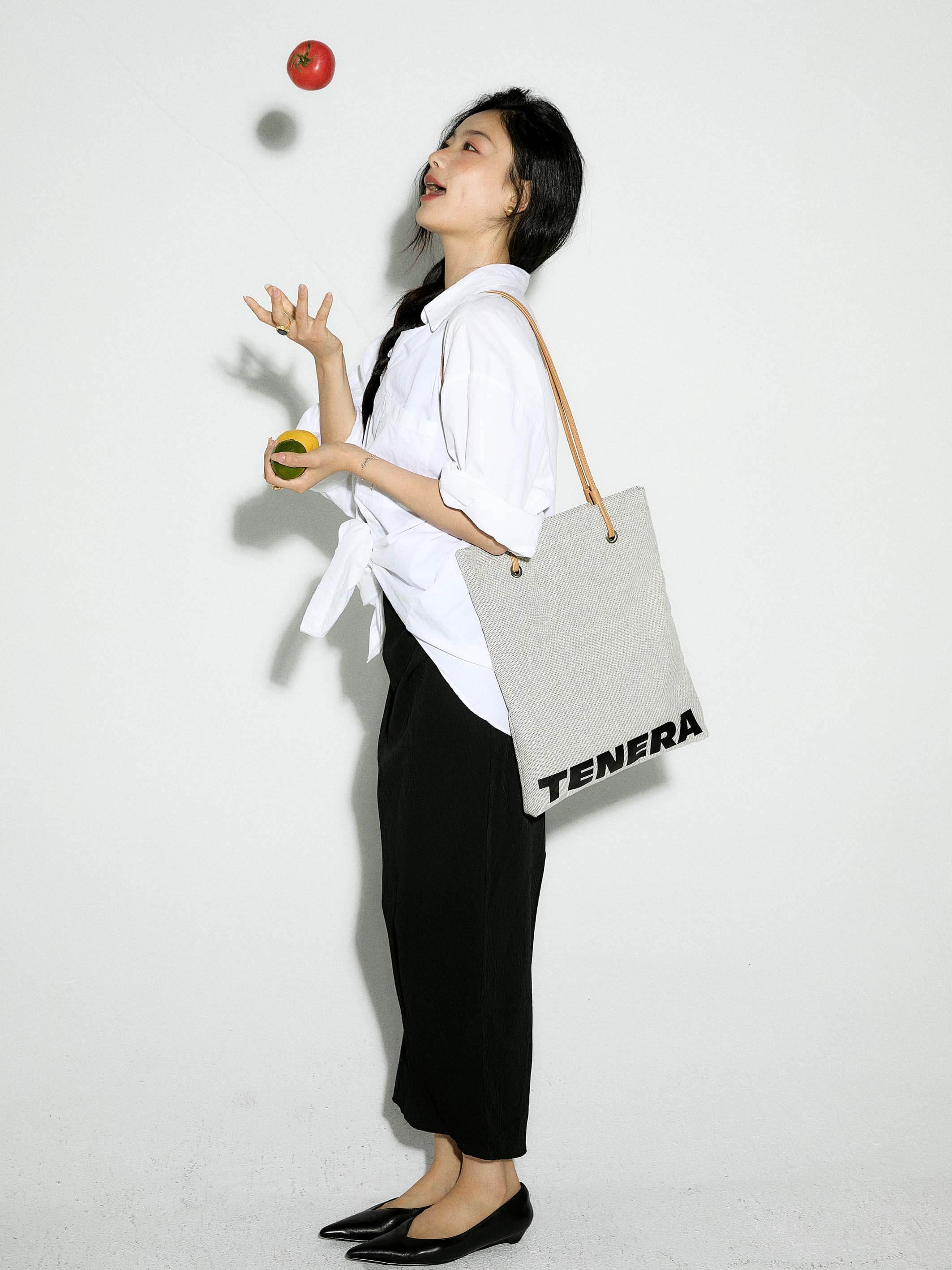 (Black)Canvas Tote-TENERA City Resort Collection - TENERA
