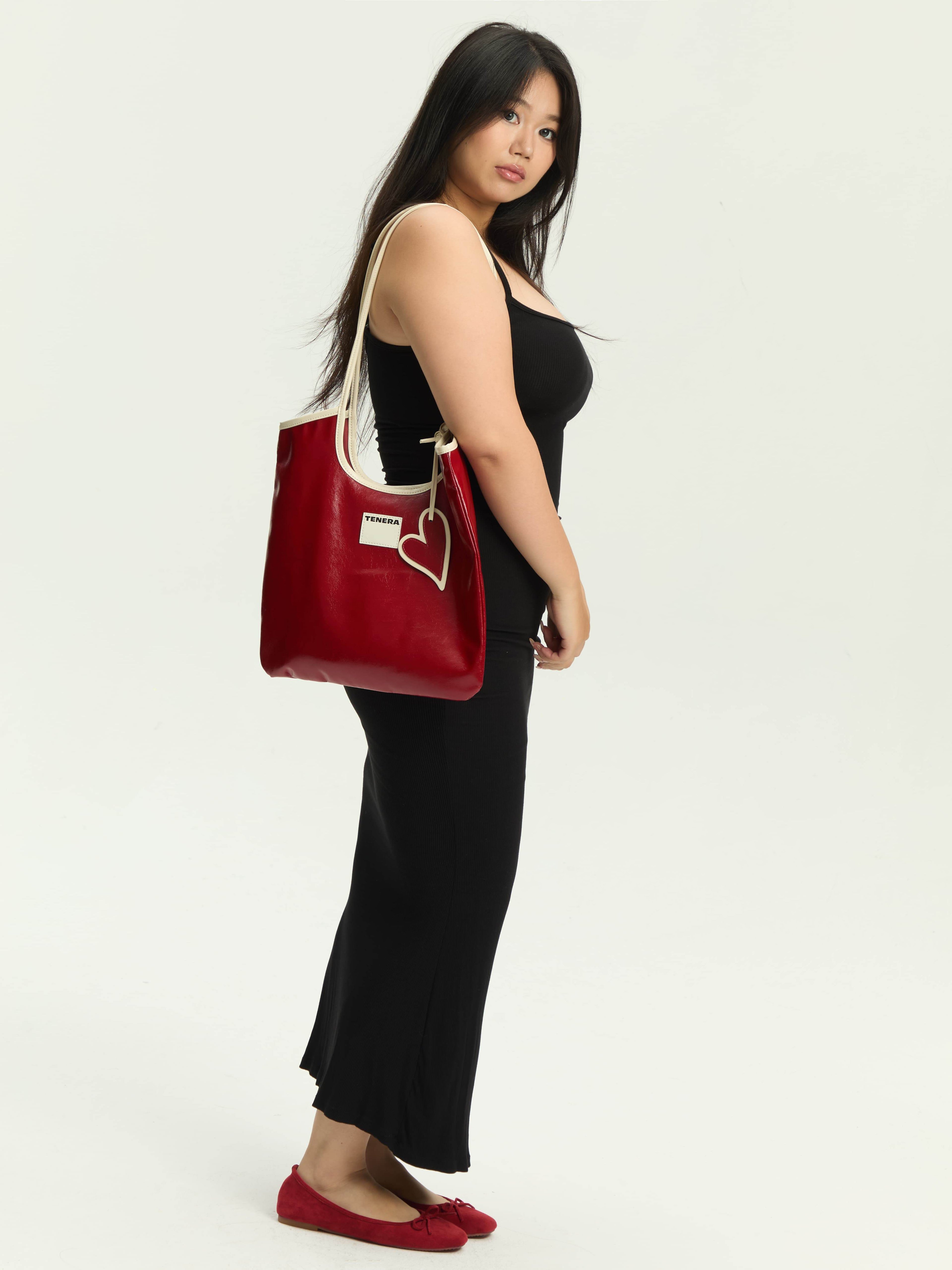 (Rococo Red)Vintage Shoulder Tote-TENERA City Retro Collection - TENERA