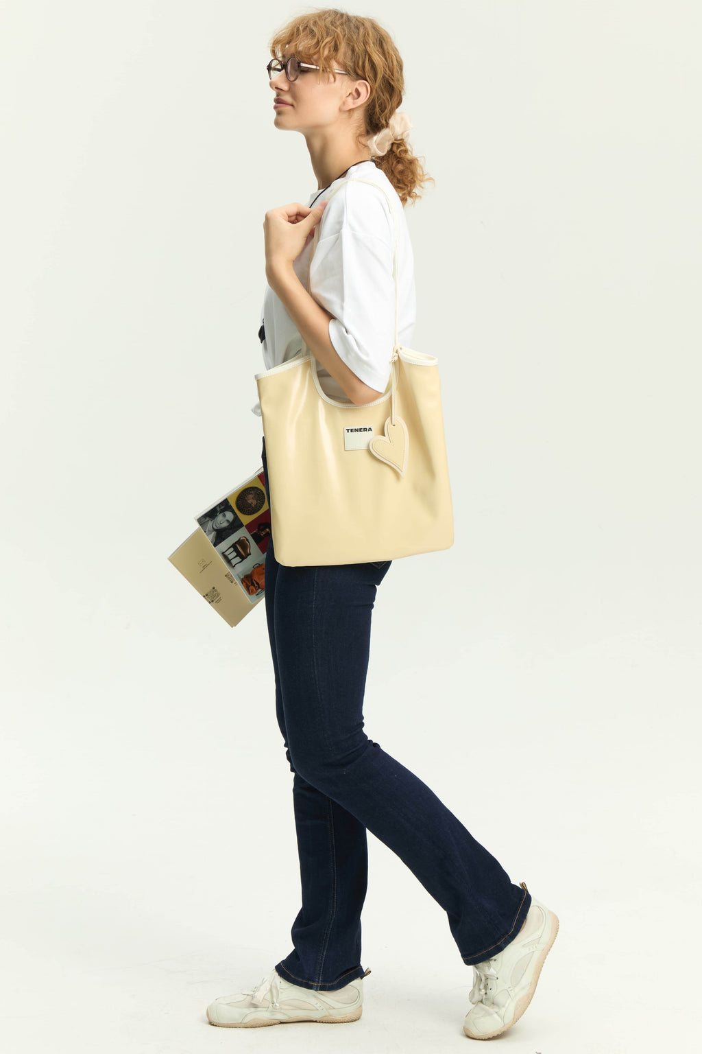 (Buttercream Jazz)Vintage Shoulder Tote-TENERA City Retro Collection - TENERA