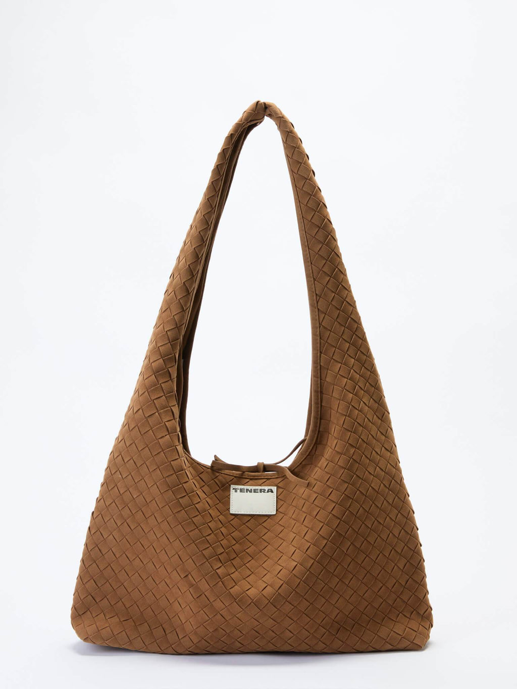 (Mocha Brown)Large Hobo Bag-TENERA Handwoven Suede Collection - TENERA