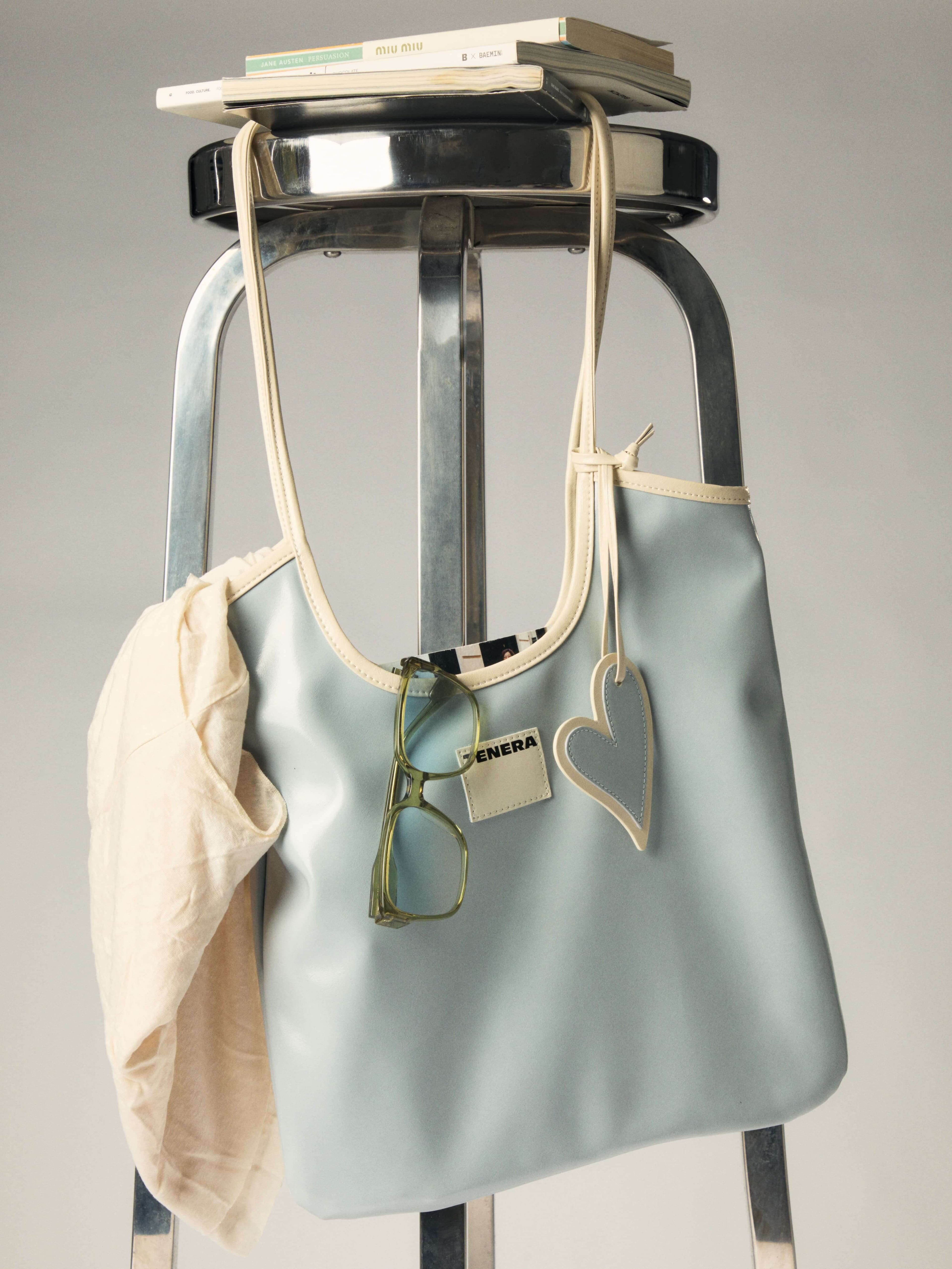 (Ice blue)Vintage Shoulder Tote-TENERA City Retro Collection - TENERA