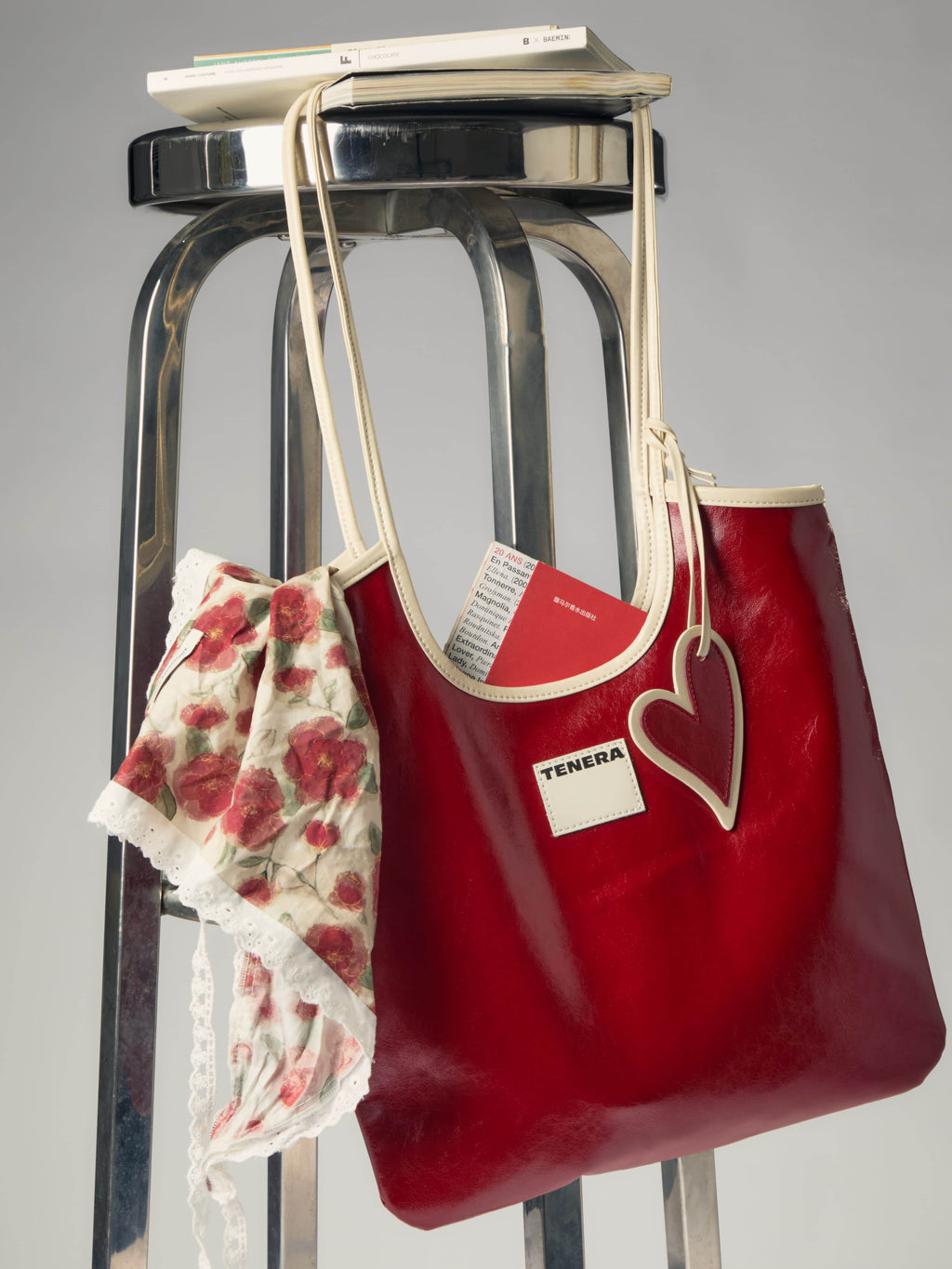 (Rococo Red)Vintage Shoulder Tote-TENERA City Retro Collection - TENERA