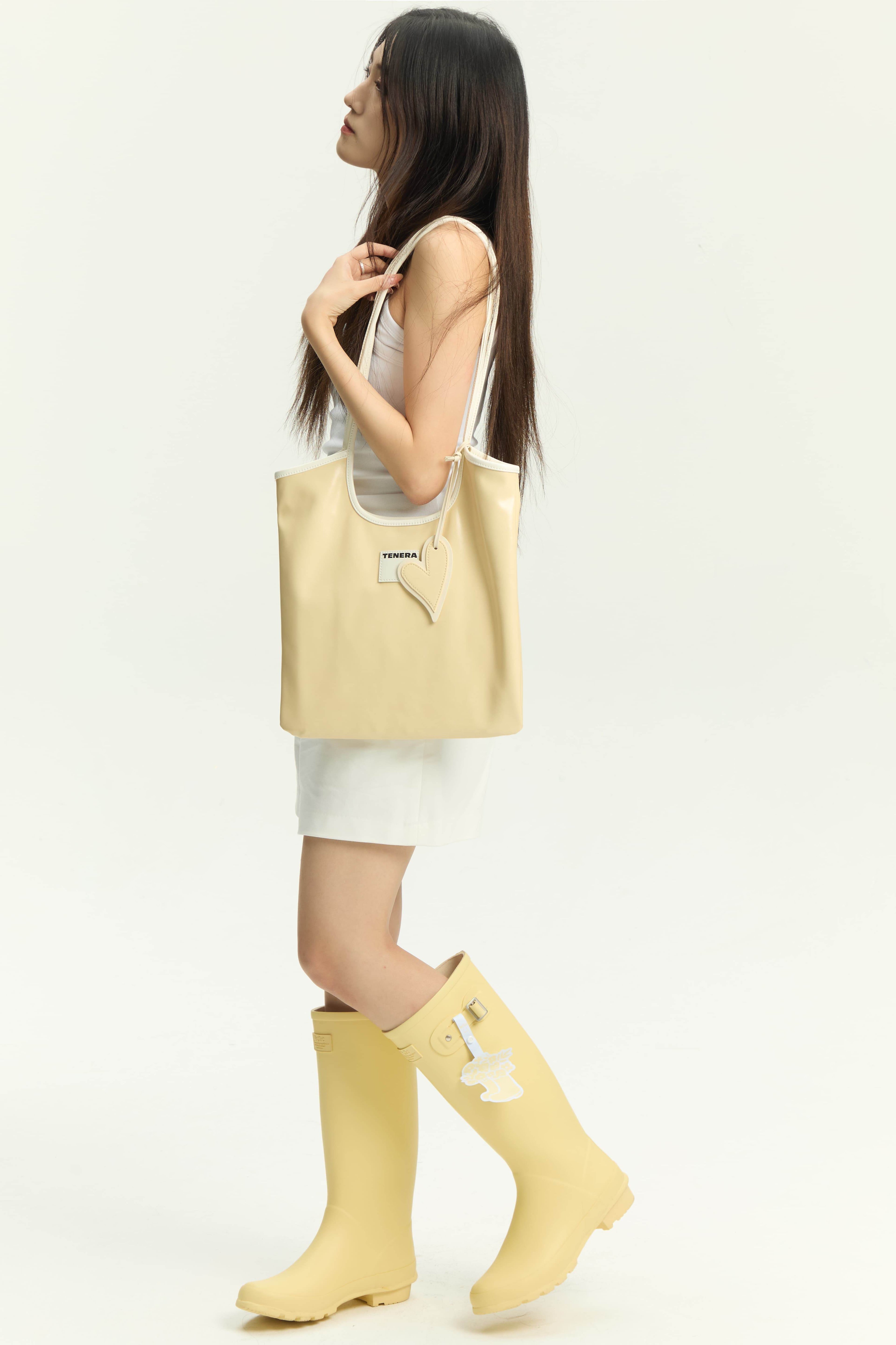 (Buttercream Jazz)Vintage Shoulder Tote-TENERA City Retro Collection - TENERA