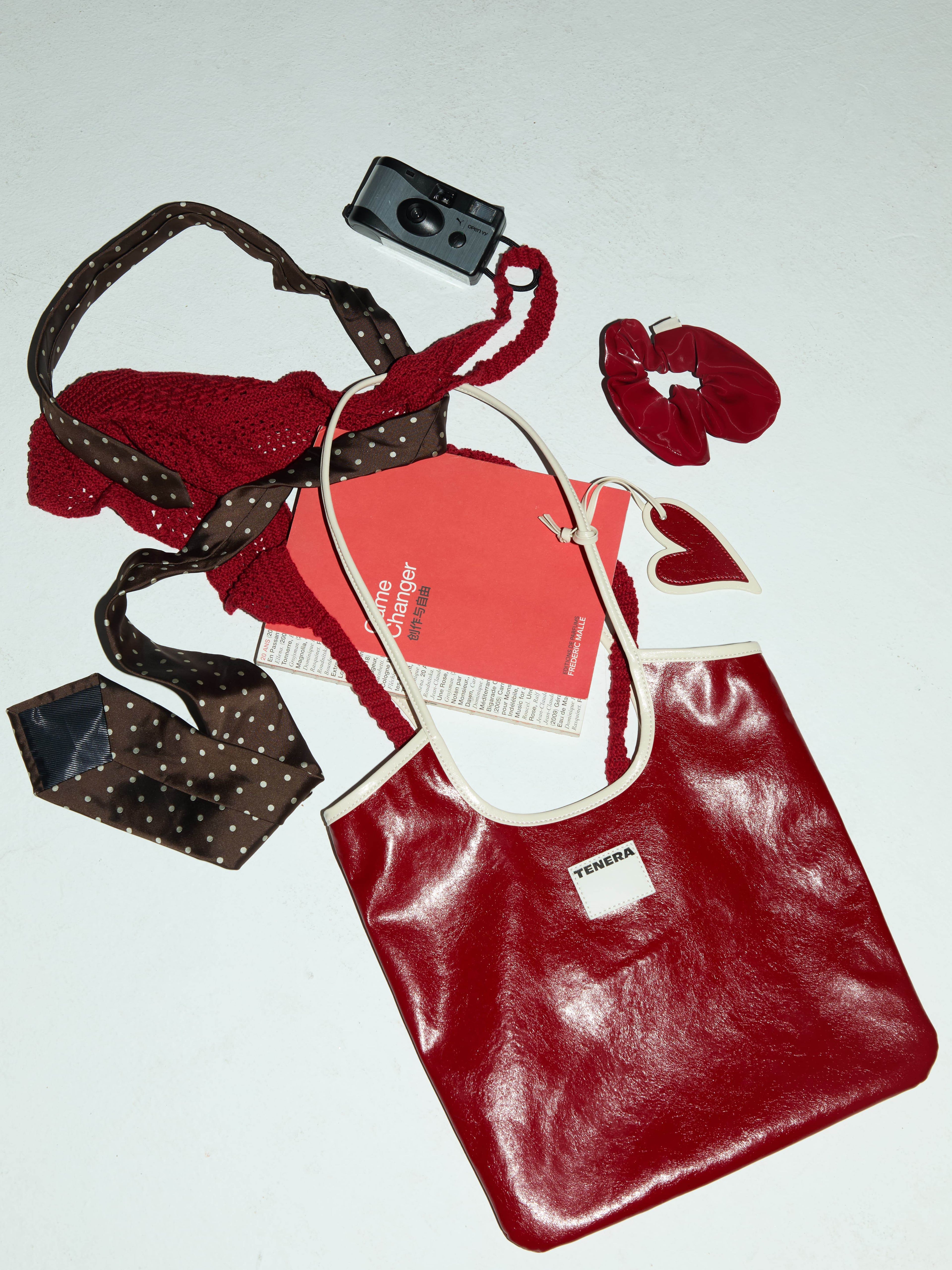 (Rococo Red)Vintage Shoulder Tote-TENERA City Retro Collection - TENERA