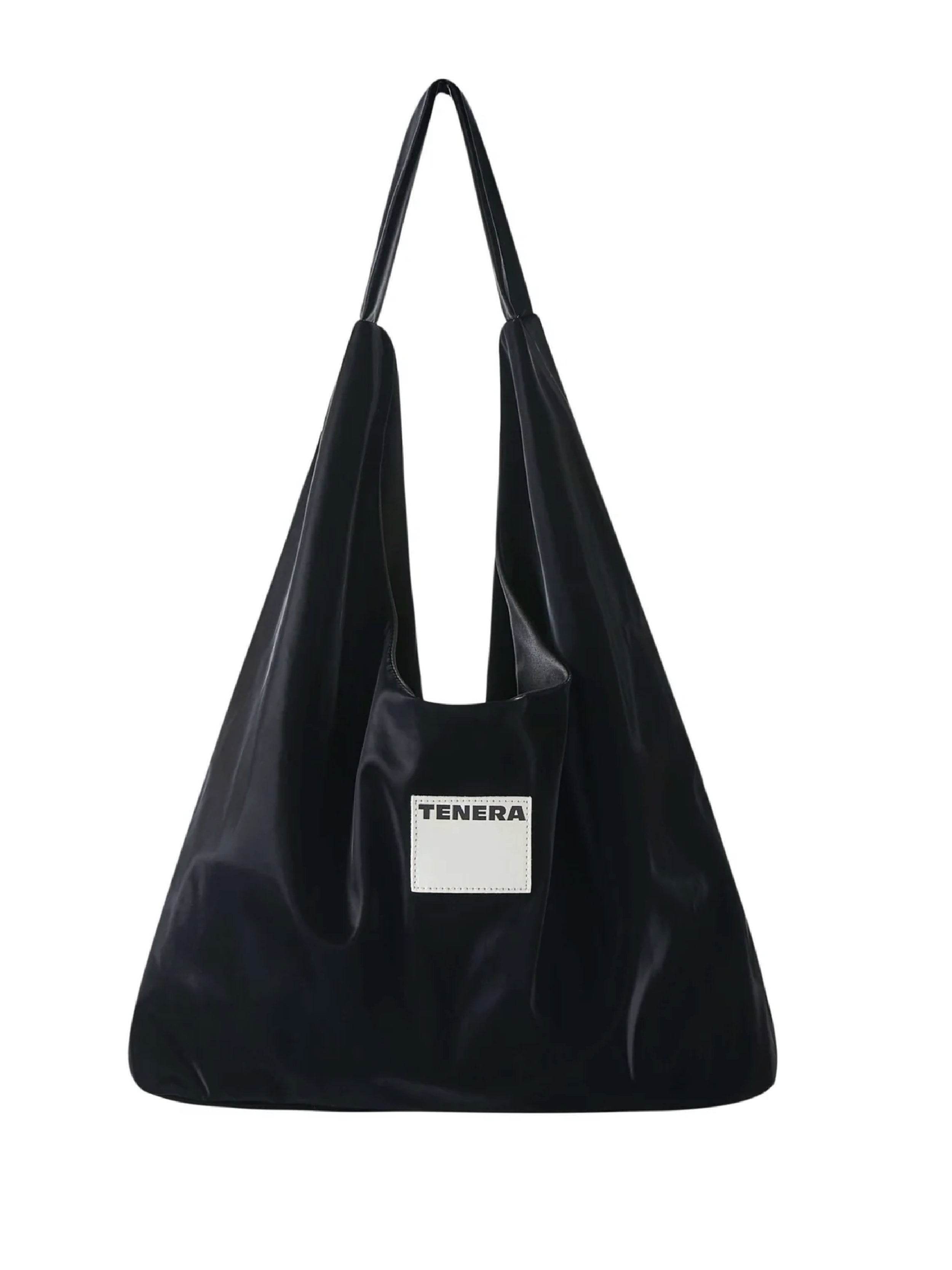 (Black Velvet) Large Hobo Shoulder Bag -TENERA Velvet Collection - TENERA