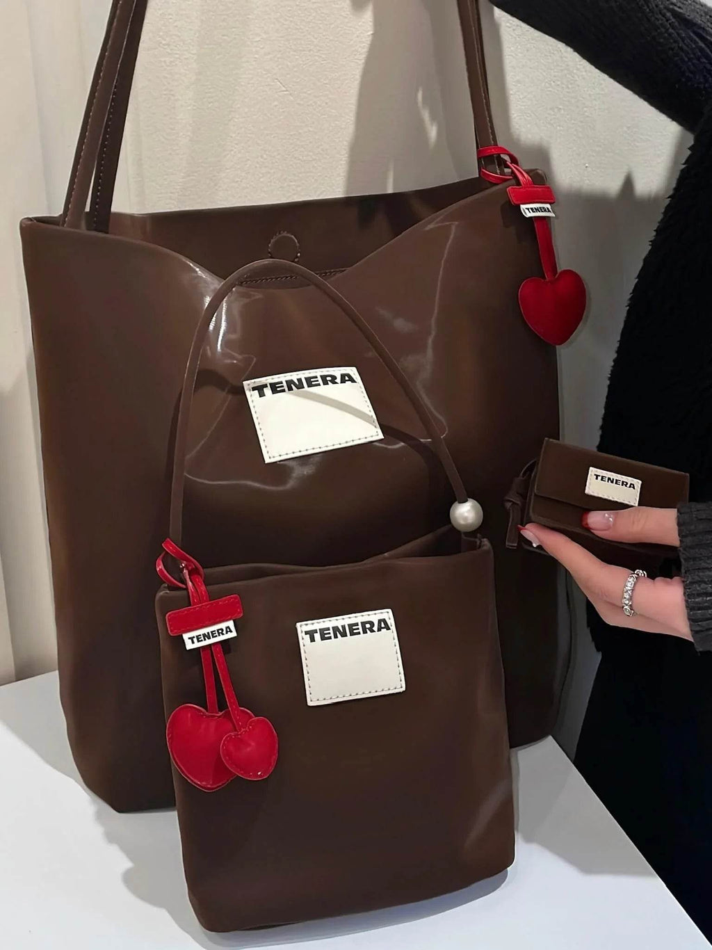 Cherry Charm-TENERA Eco-friendly Vegan Leather - TENERA