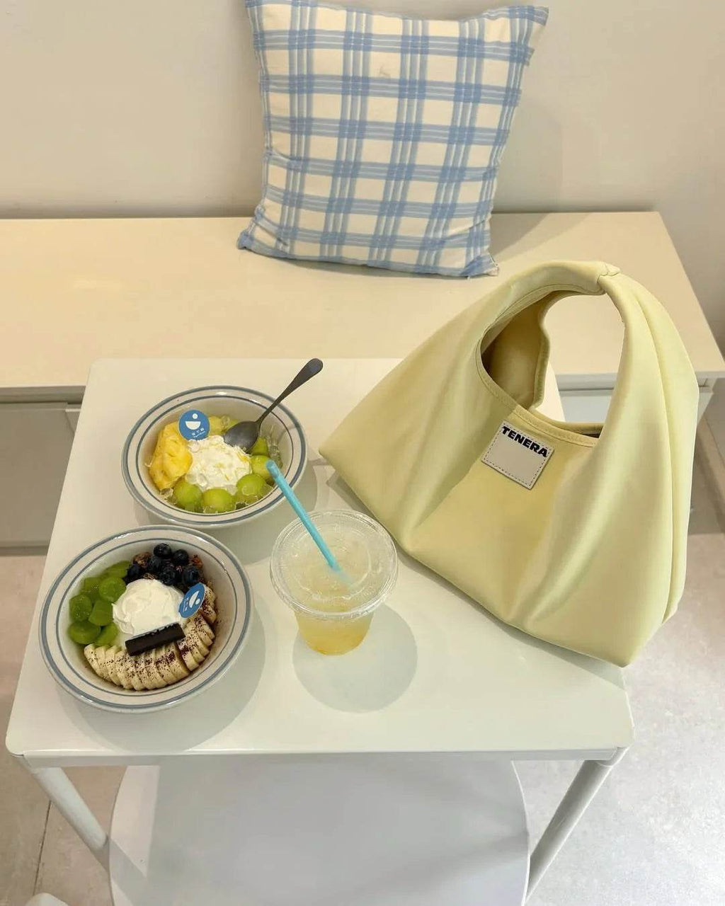 (Milkyellow)Classic Hobo Bag - TENERA Velvet Collection - TENERA