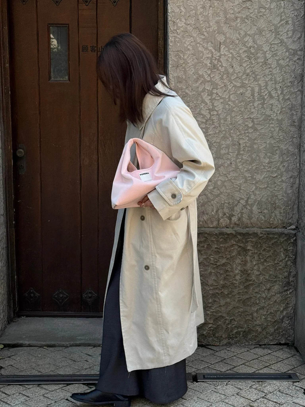 (Petal Pink)Classic Hobo Bag - TENERA Velvet Collection - TENERA