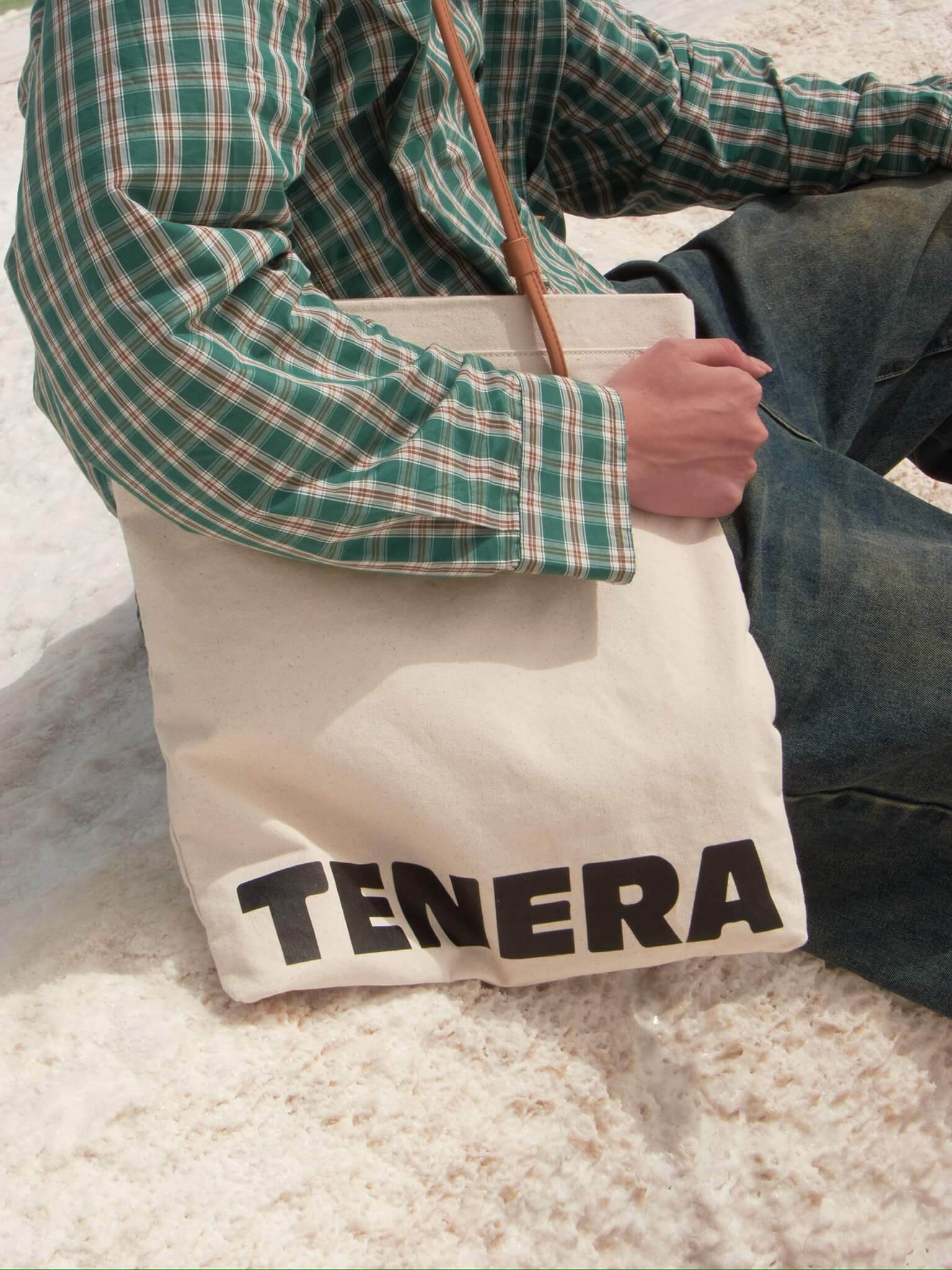 (Brown)Canvas Tote-TENERA City Resort Collection - TENERA