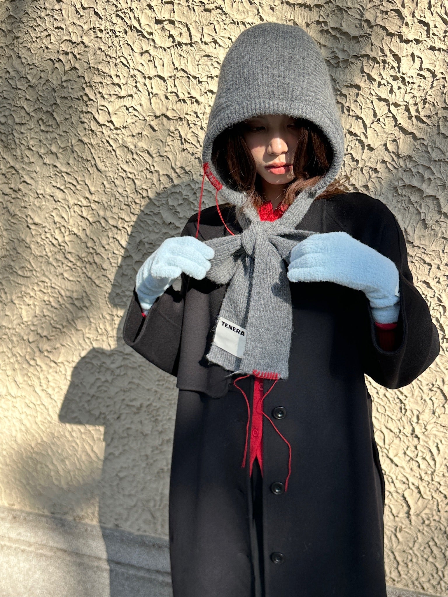 (ベイビーブルー)フェイクファーグローブ-TENERAアクセサリーコレクション