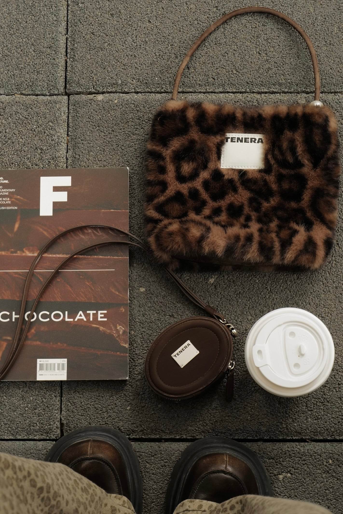 (Leopard Pattern)Pearl Bag-Faux Fur Collection - TENERA