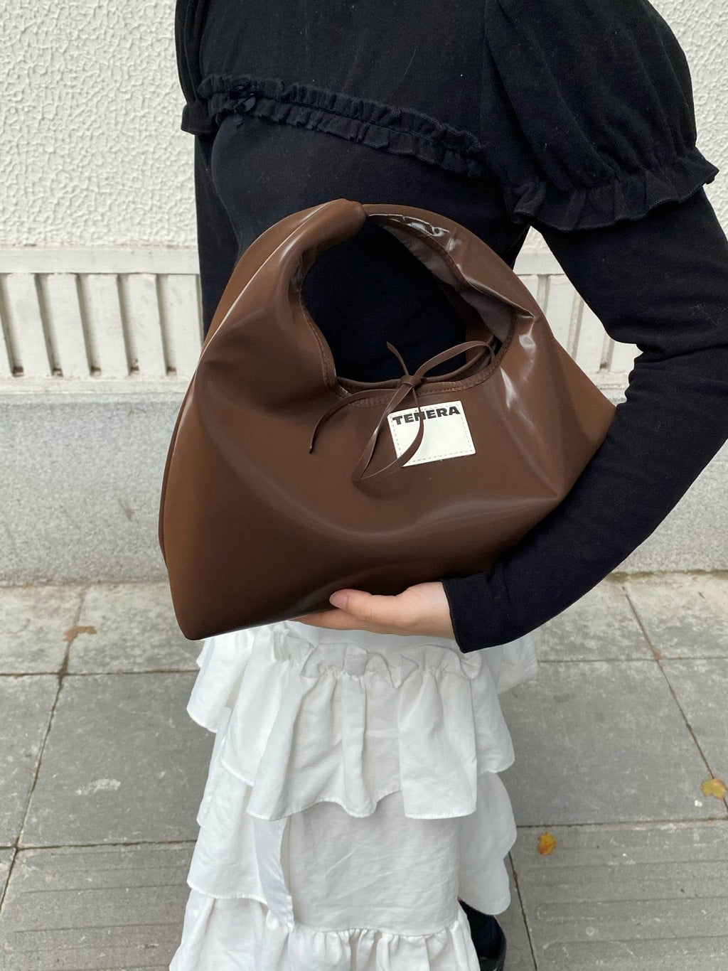 (Chocolate Velvet)Classic Hobo Bag - TENERA Velvet Collection - TENERA