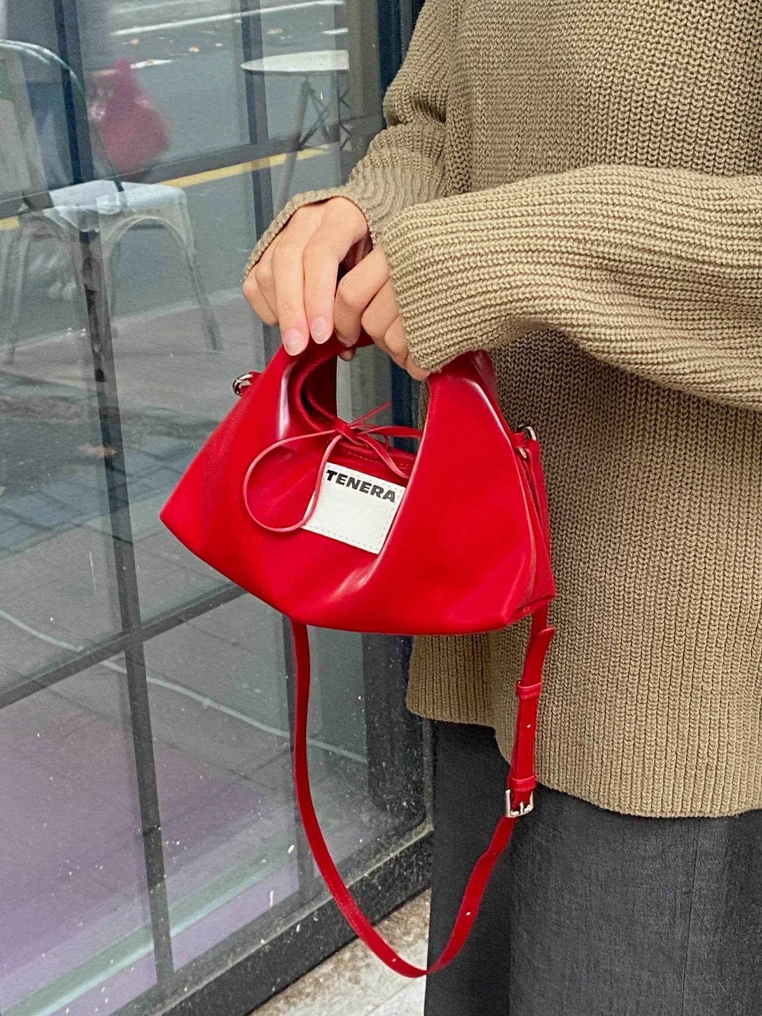 Mini Hobo Crossbody Bag - TENERA Velvet Collection - TENERA