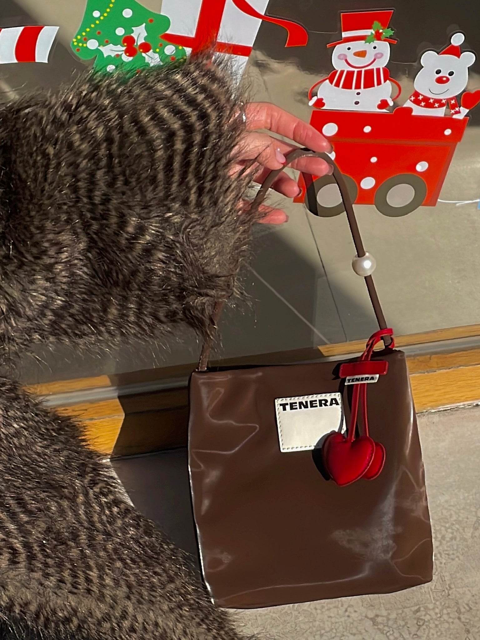 (Chocolate Velvet)Pearl Bag -TENERA Velvet Collection - TENERA