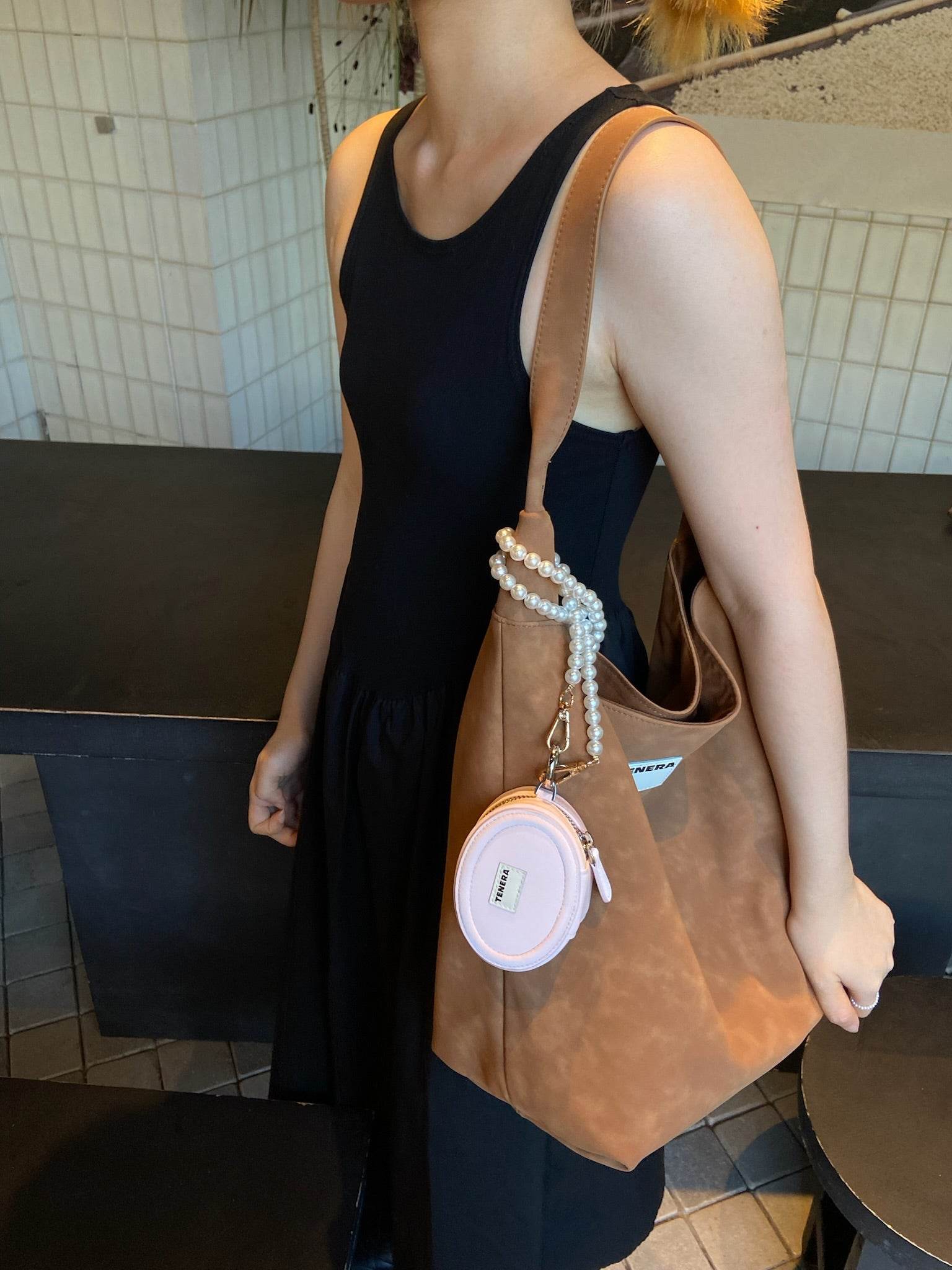 (Washed Brown)Bucket Tote Bag-TENERA Vintage Collection - TENERA