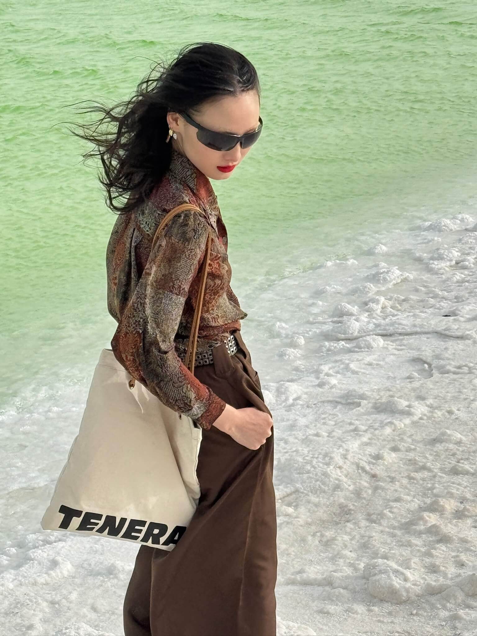 (Brown)Canvas Tote-TENERA City Resort Collection - TENERA