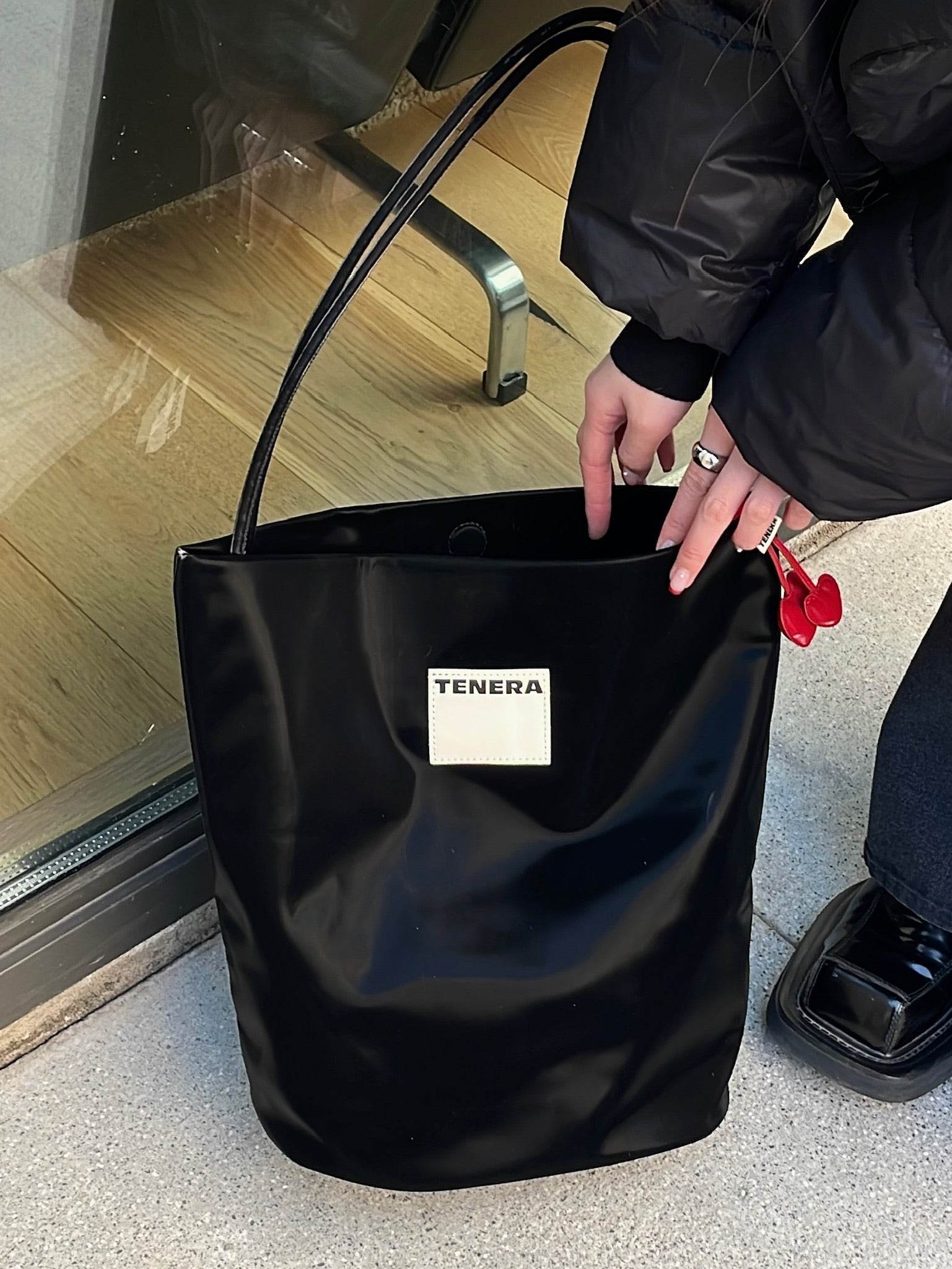 (Black Velvet)Large Bucket Bag-TENERA Velvet Collection - TENERA