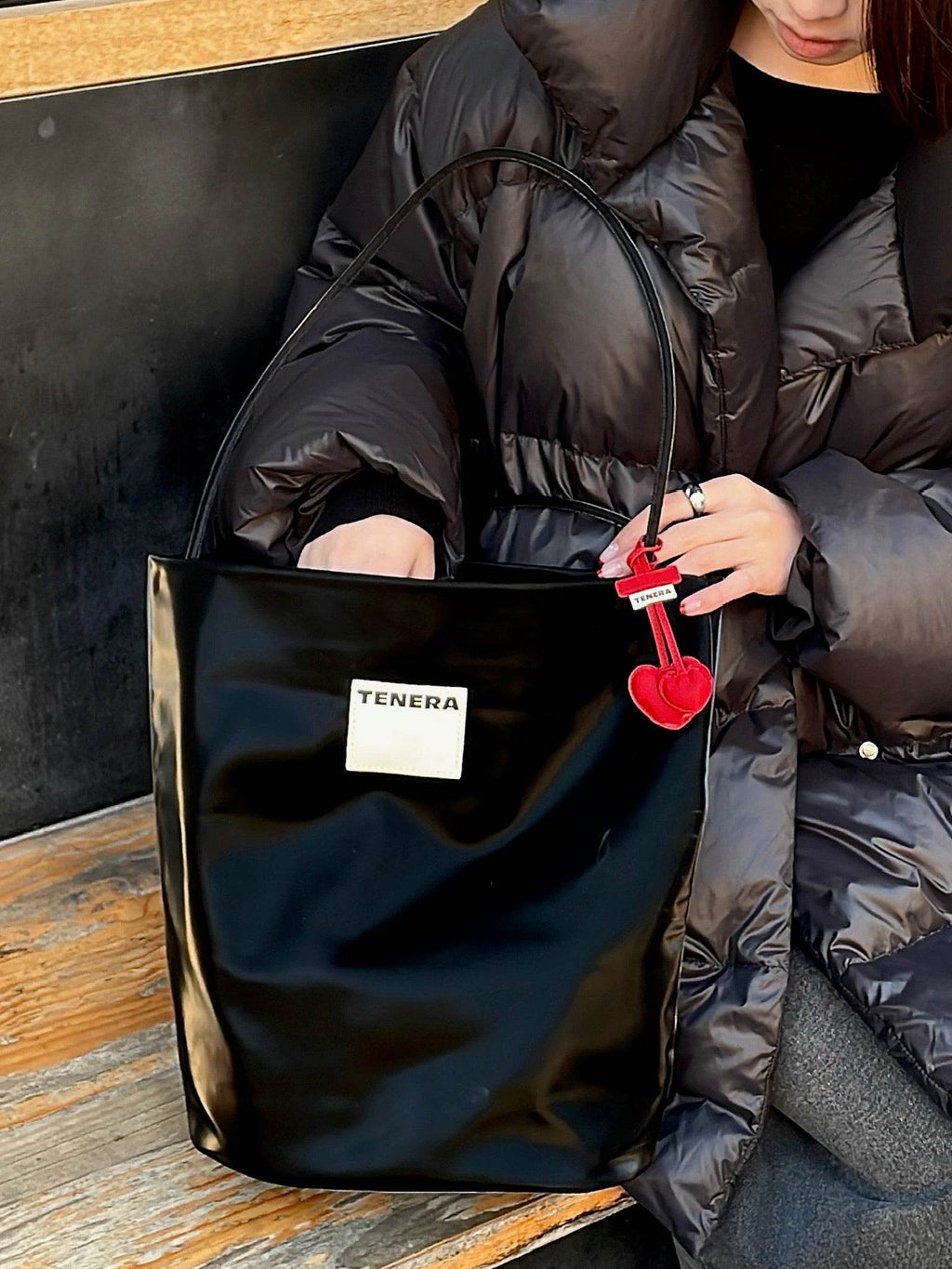 (Black Velvet)Large Bucket Bag-TENERA Velvet Collection - TENERA