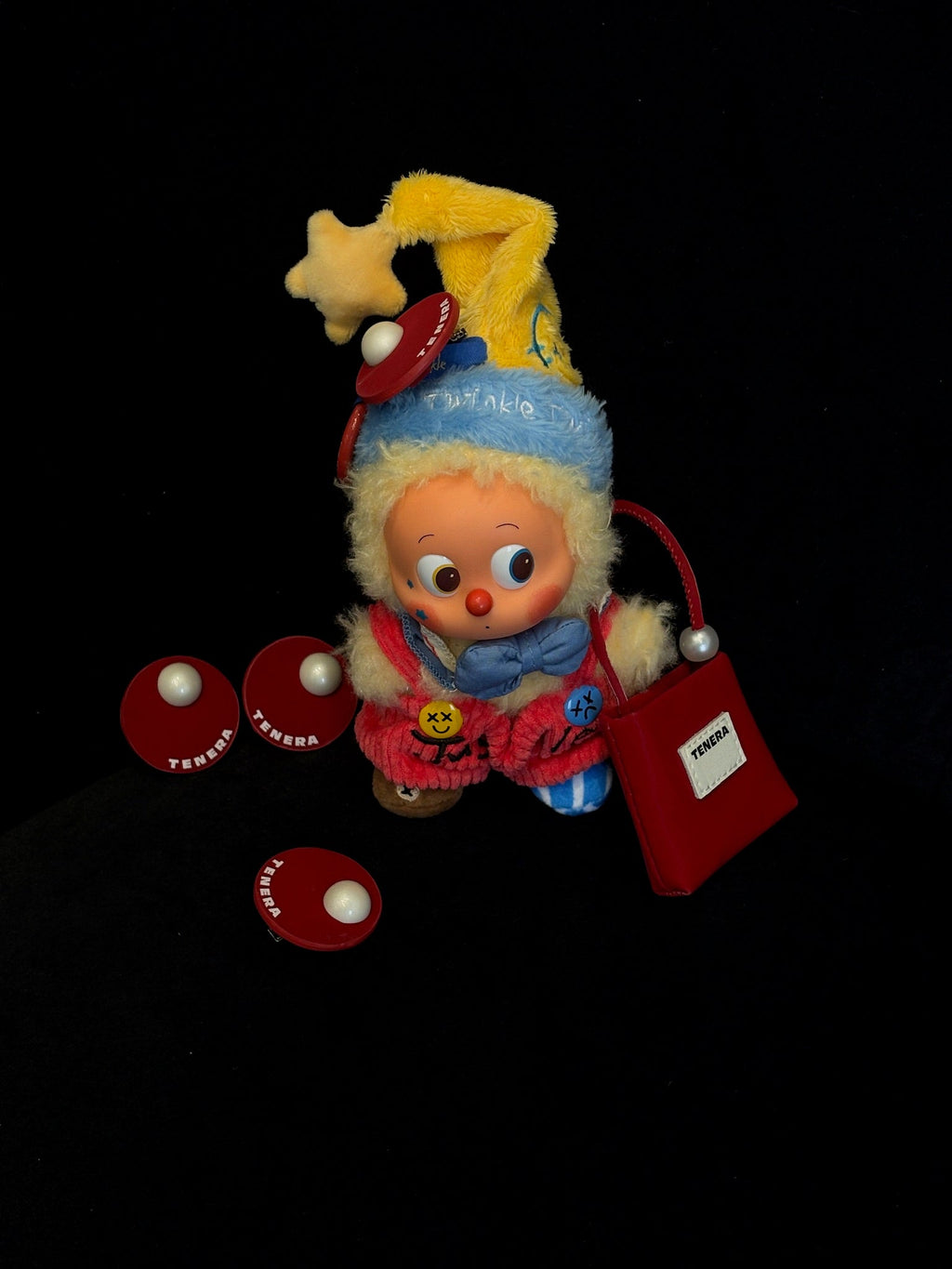 (ベルベットレッド)ベルベットパールヘアクリップ（2個セット）-TENERAアクセサリーコレクション