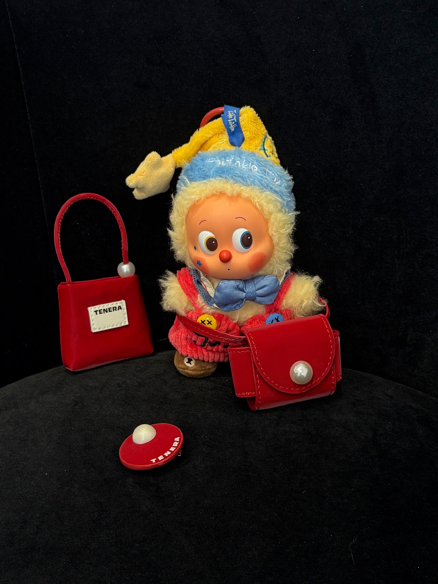 （ベルベットレッド）ベルベット パール イヤホンポーチ TENERA アクセサリーコレクション