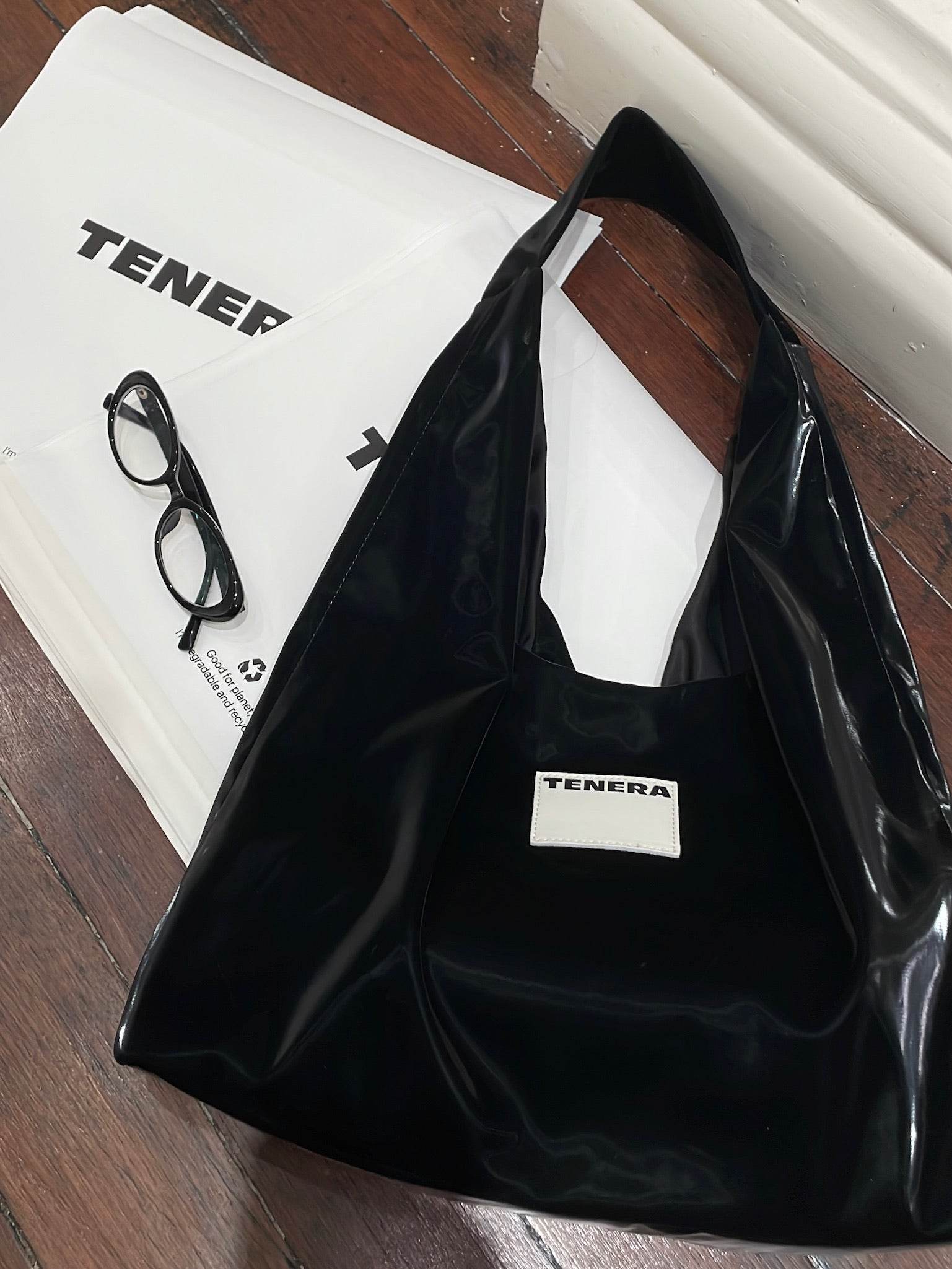 (Black Velvet) Large Hobo Shoulder Bag -TENERA Velvet Collection - TENERA