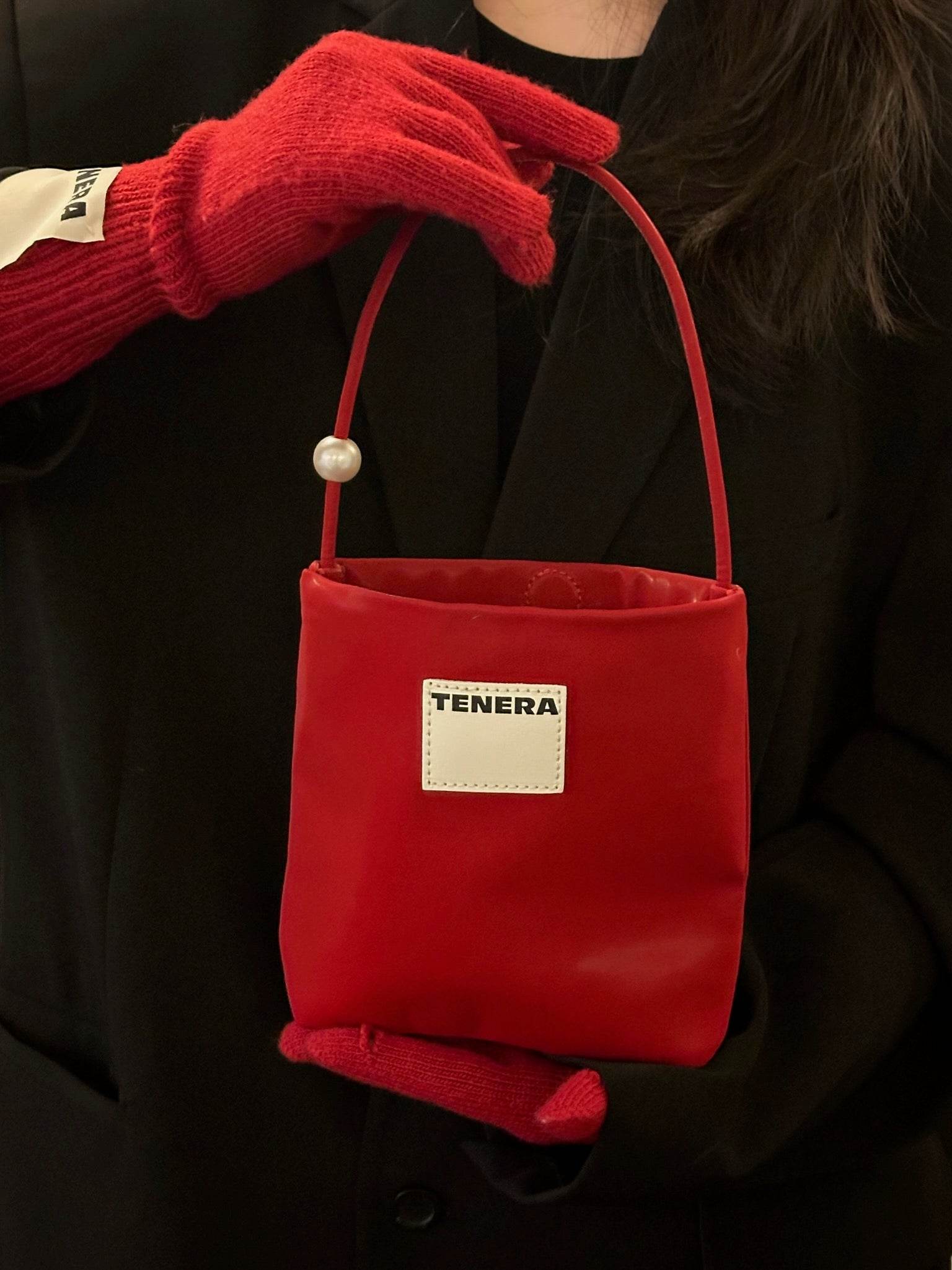 (Red Velvet)Pearl Bag (Best seller) -TENERA Velvet Collection - TENERA