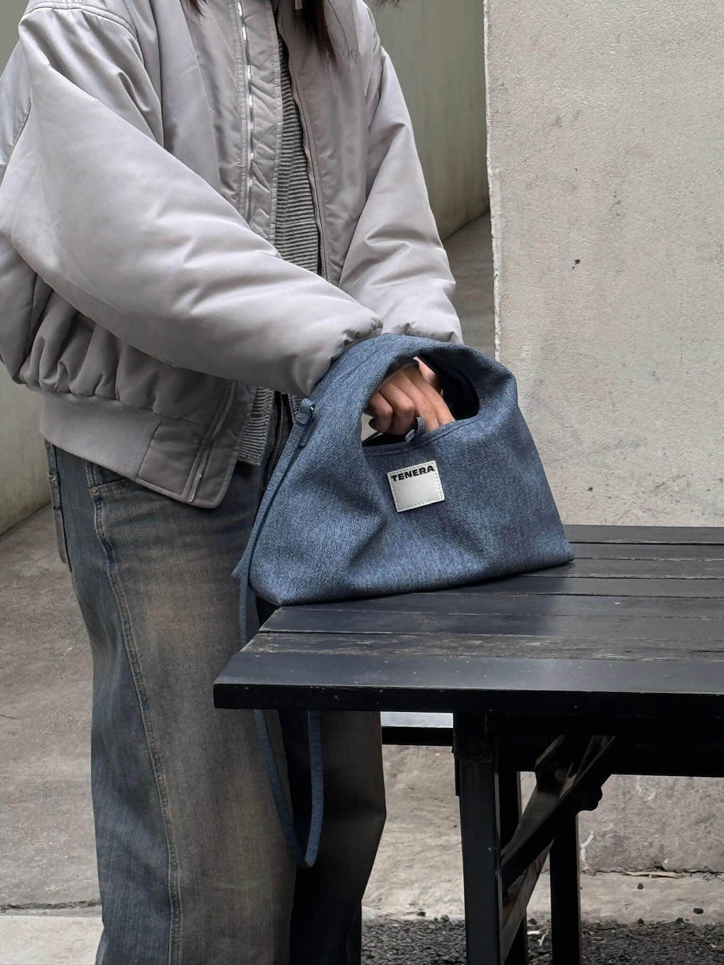 (Denim Blue)Classic Hobo Bag-TENERA Denim Collection - TENERA