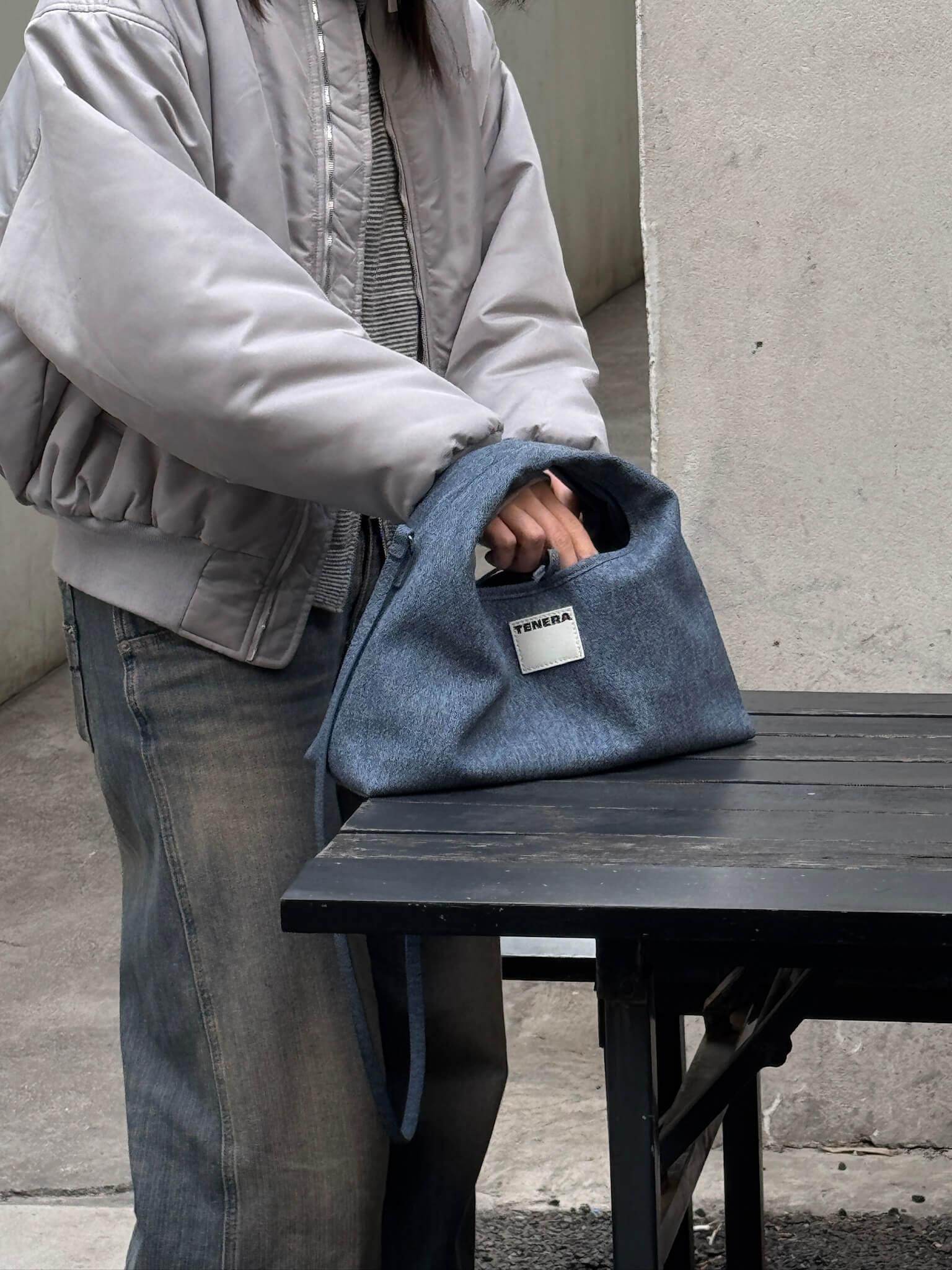 (Denim Blue)Classic Hobo Bag-TENERA Denim Collection - TENERA
