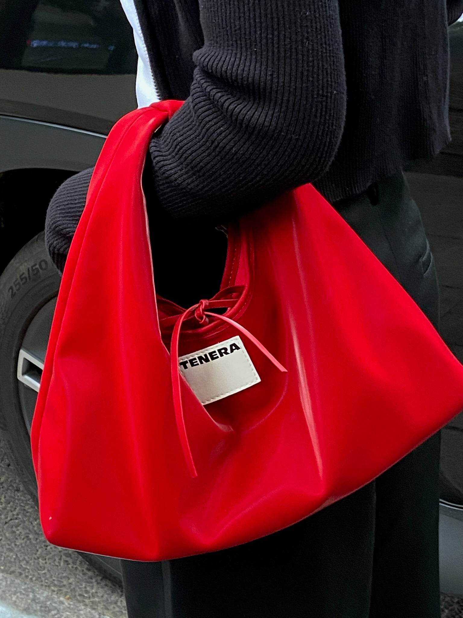 (Red Velvet)Classic Hobo Bag - TENERA Velvet Collection - TENERA