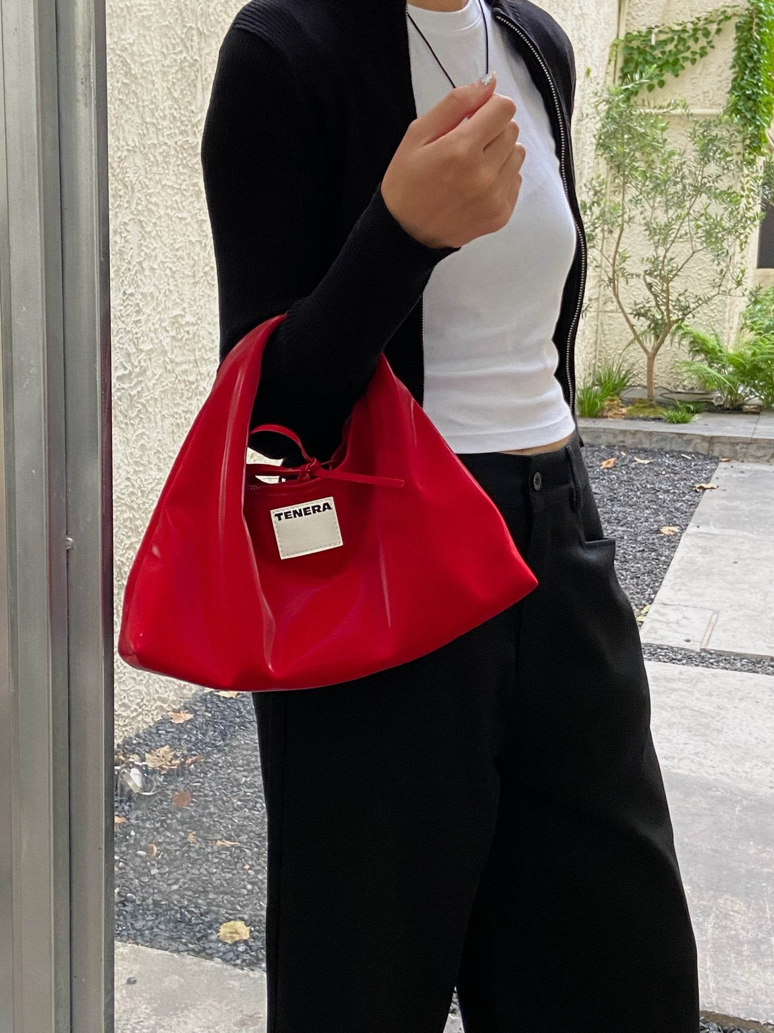 (Red Velvet)Classic Hobo Bag - TENERA Velvet Collection - TENERA