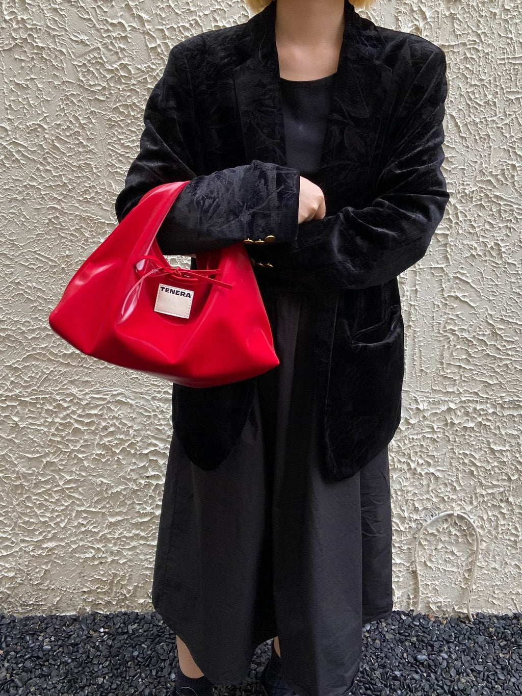 (Red Velvet)Classic Hobo Bag - TENERA Velvet Collection - TENERA