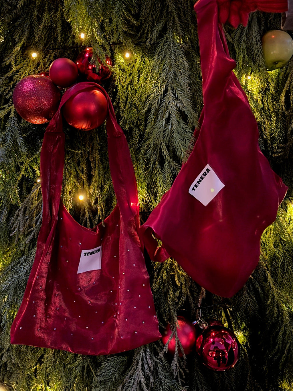 (クリスマスレッド)バレリーナショルダーバッグ（スペシャルエディション）-TENERAバレエコレクション