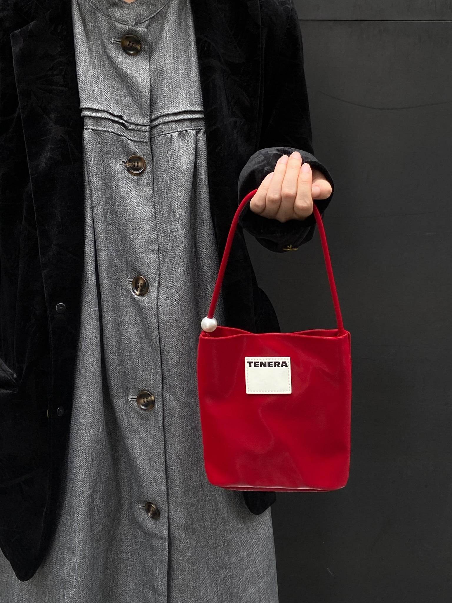 (Red Velvet)Pearl Bag (Best seller) -TENERA Velvet Collection - TENERA