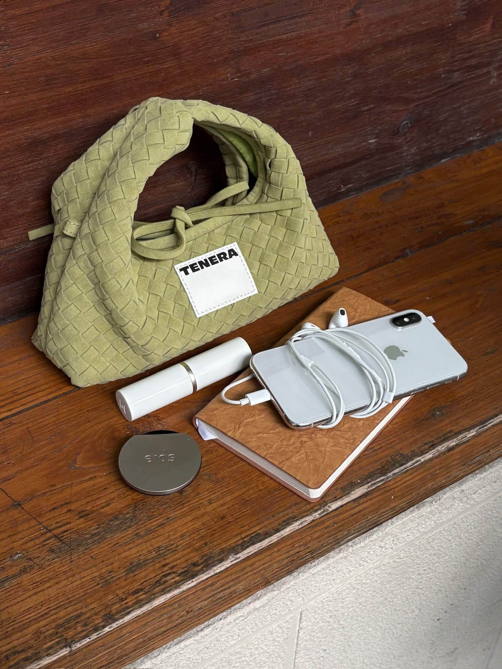 (Olive Green)Mini Hobo Crossbody Bag-TENERA Handwoven Suede Collection - TENERA