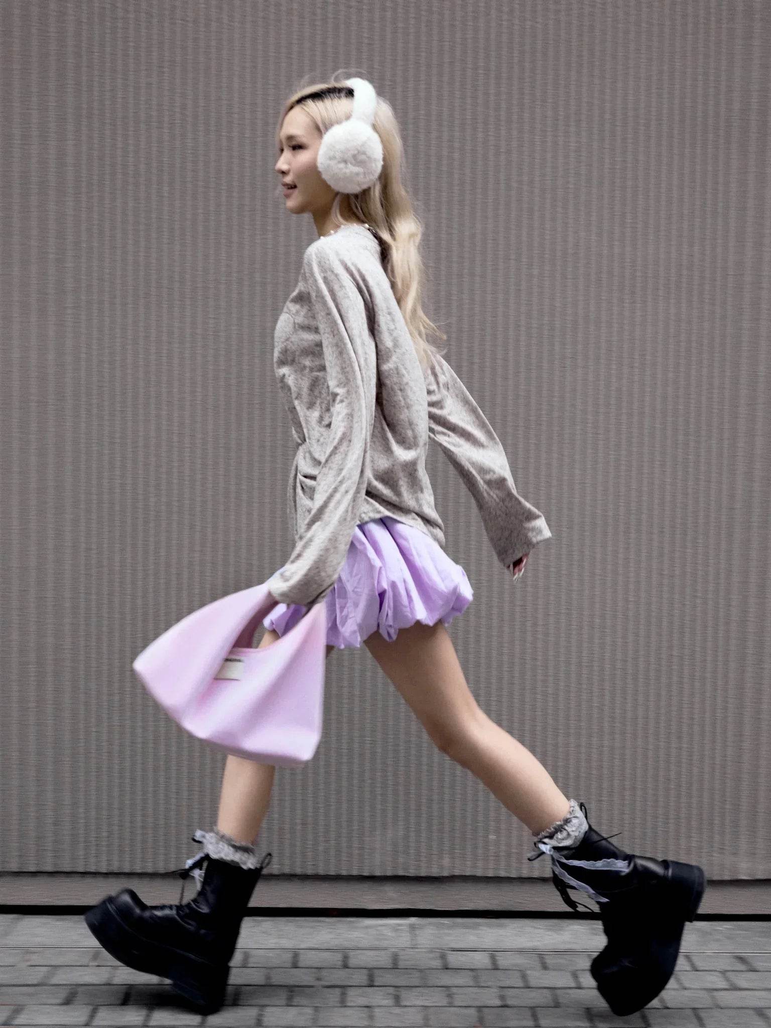 (Lilac)Classic Hobo Bag - TENERA Velvet Collection - TENERA