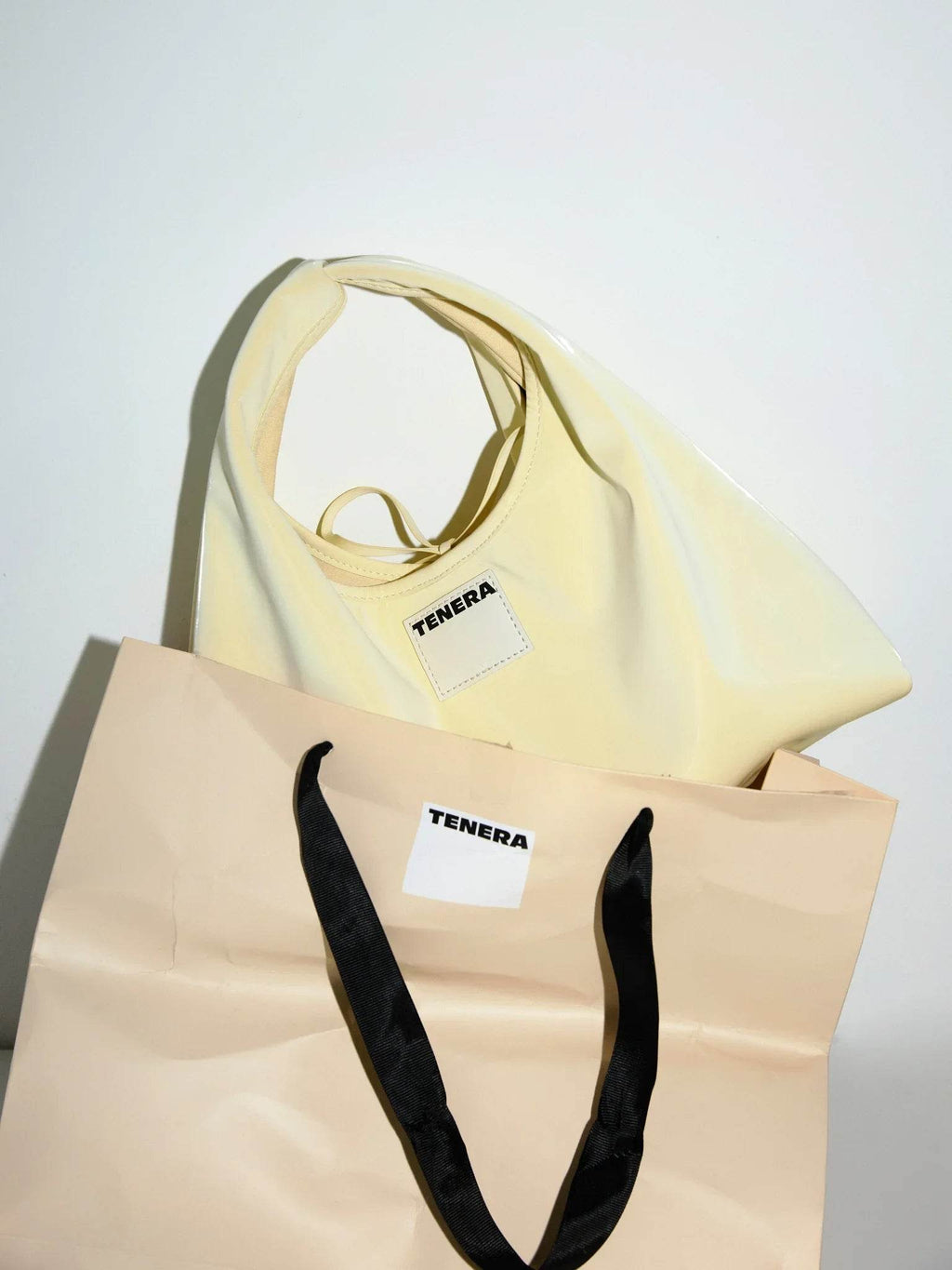 (Milkyellow)Classic Hobo Bag - TENERA Velvet Collection - TENERA