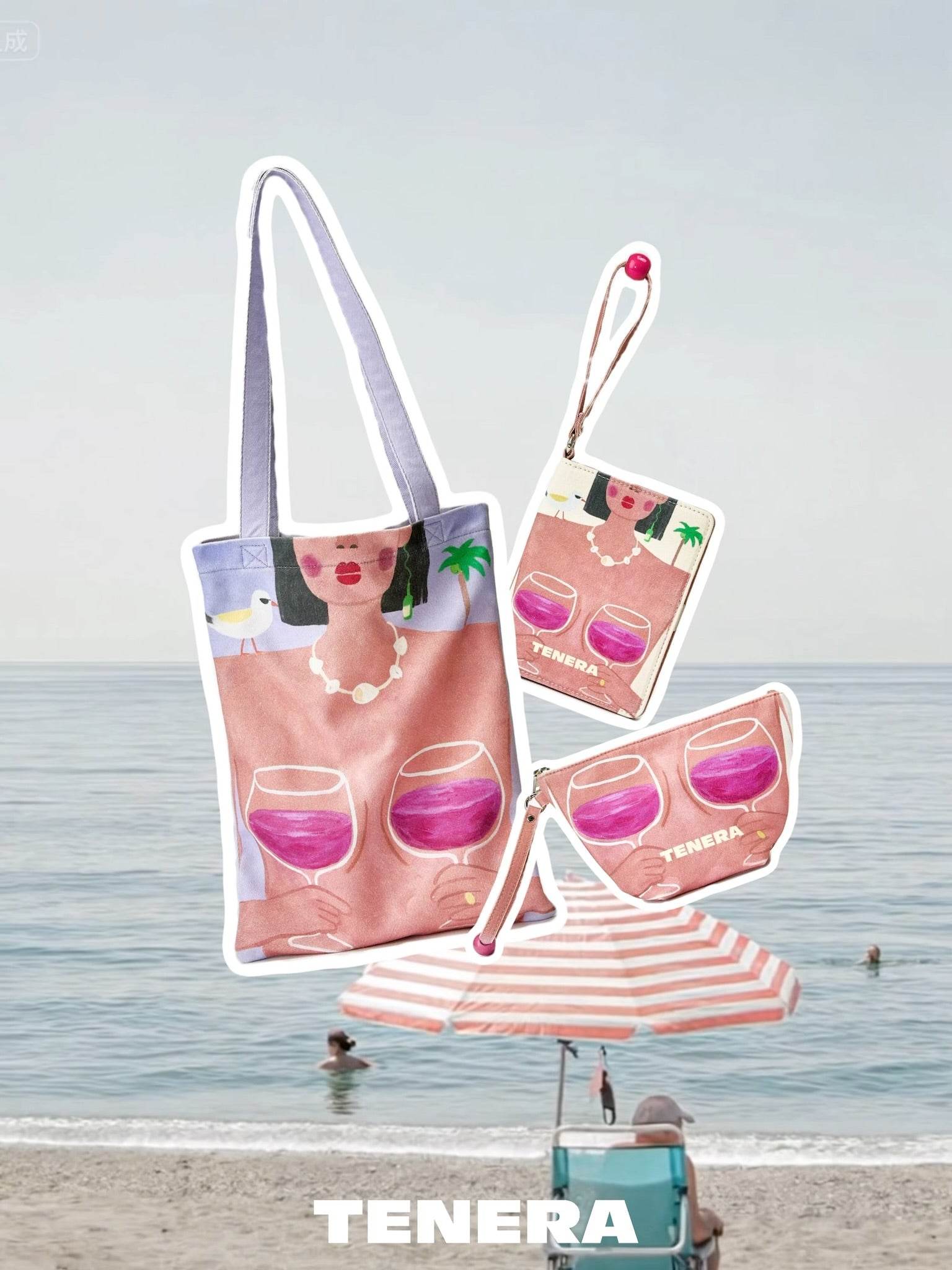 Lsland Party Travel Set-TENERA x NIMEI Artist Collaboration - TENERA