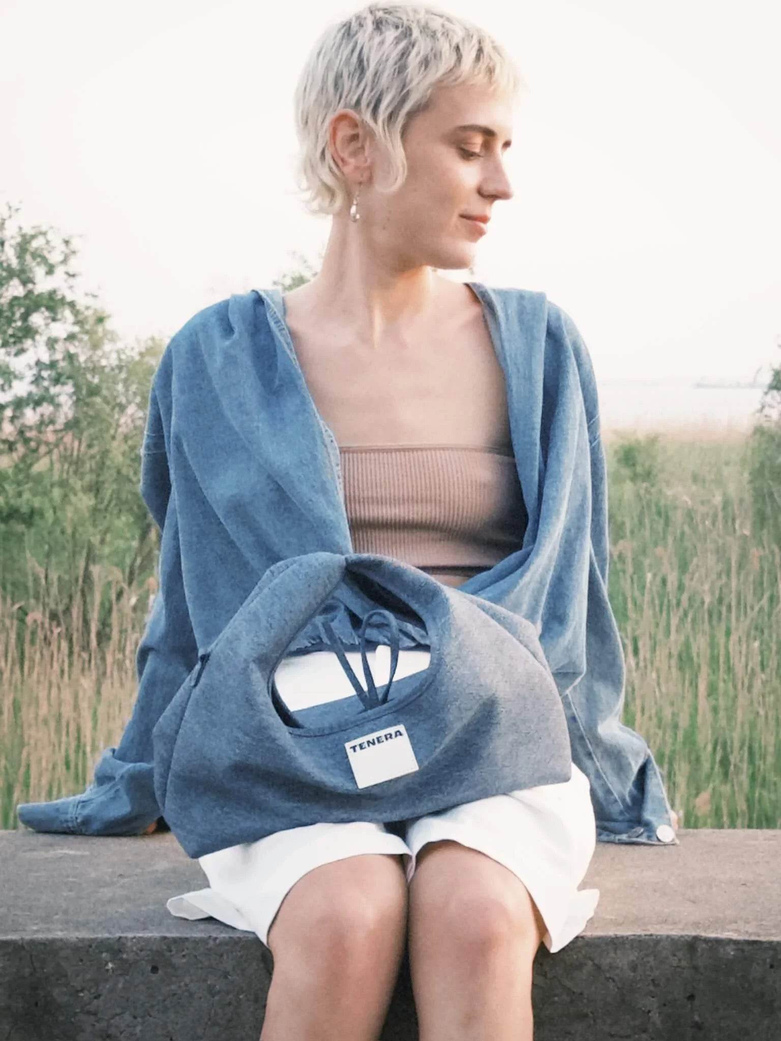 (Denim Blue)Classic Hobo Bag-TENERA Denim Collection - TENERA