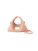 (Misty Pink)Mini Hobo Crossbody Bag-TENERA Handwoven Suede Collection - TENERA