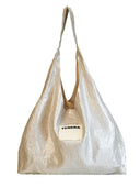 (Lunar Silver)Ballerina Linen Shoulder Bag-TENERA Ballerina Collection - TENERA